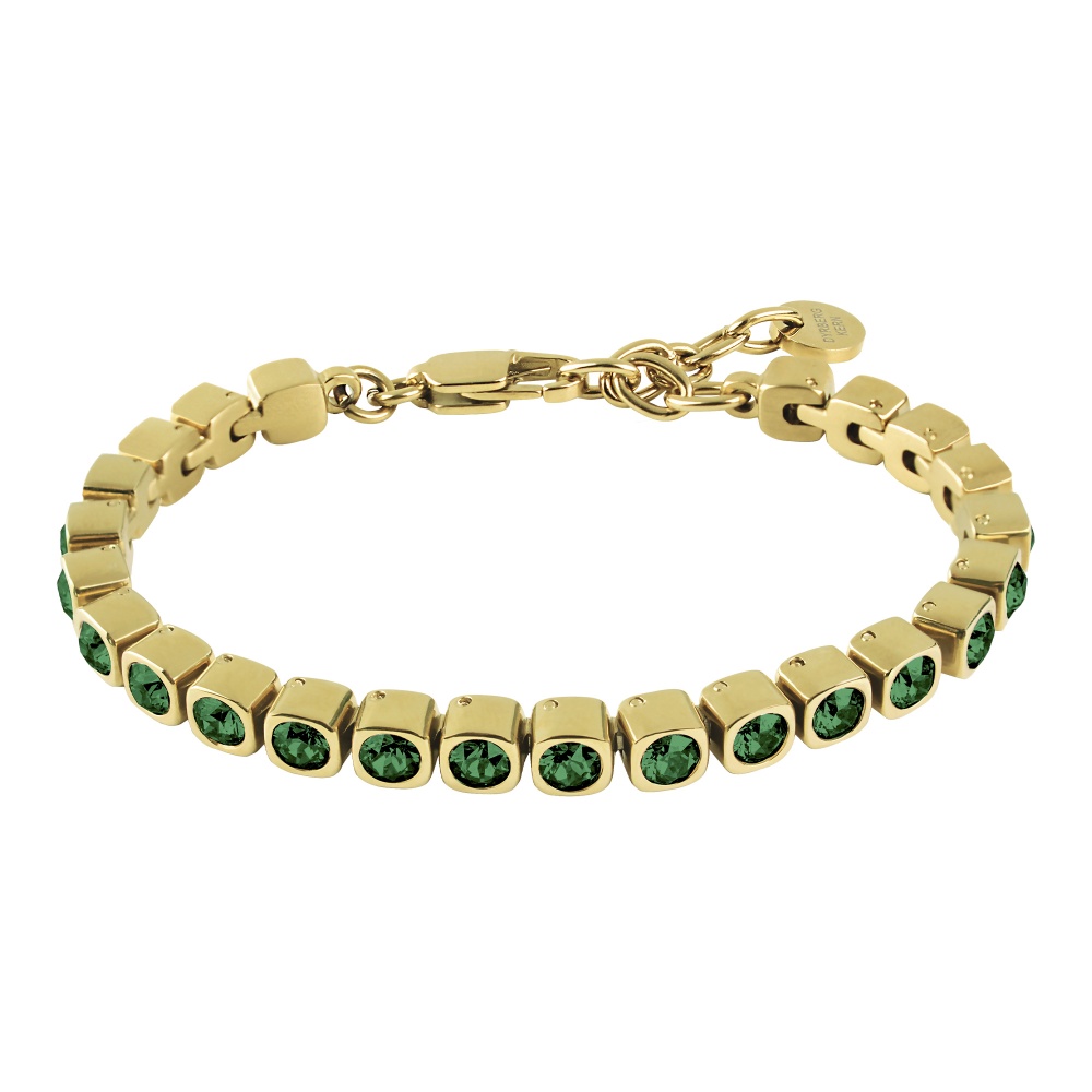 Dyrberg Kern Cory Gold Bracelet - Emerald Green
